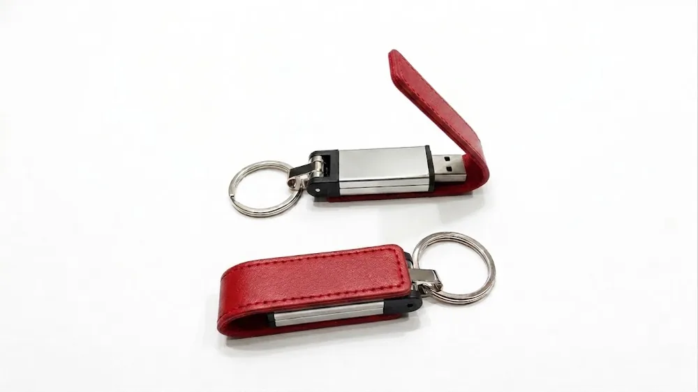 Leather Magnet USB RED